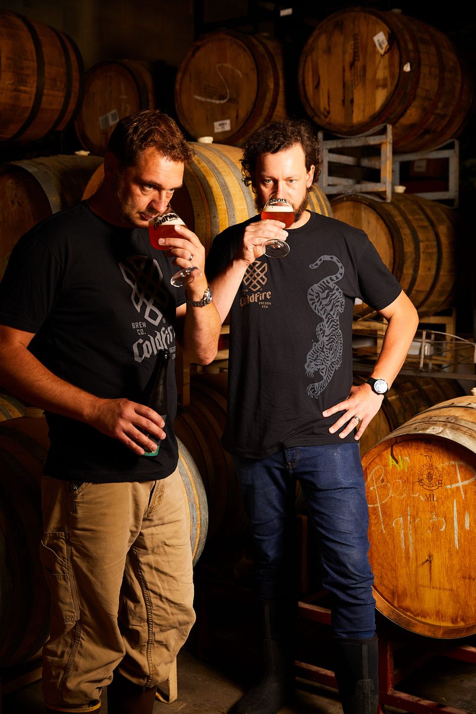 Dan and Stephen in the brewery